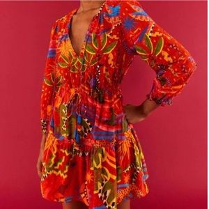 Farm Rio magic forest mini dress size L